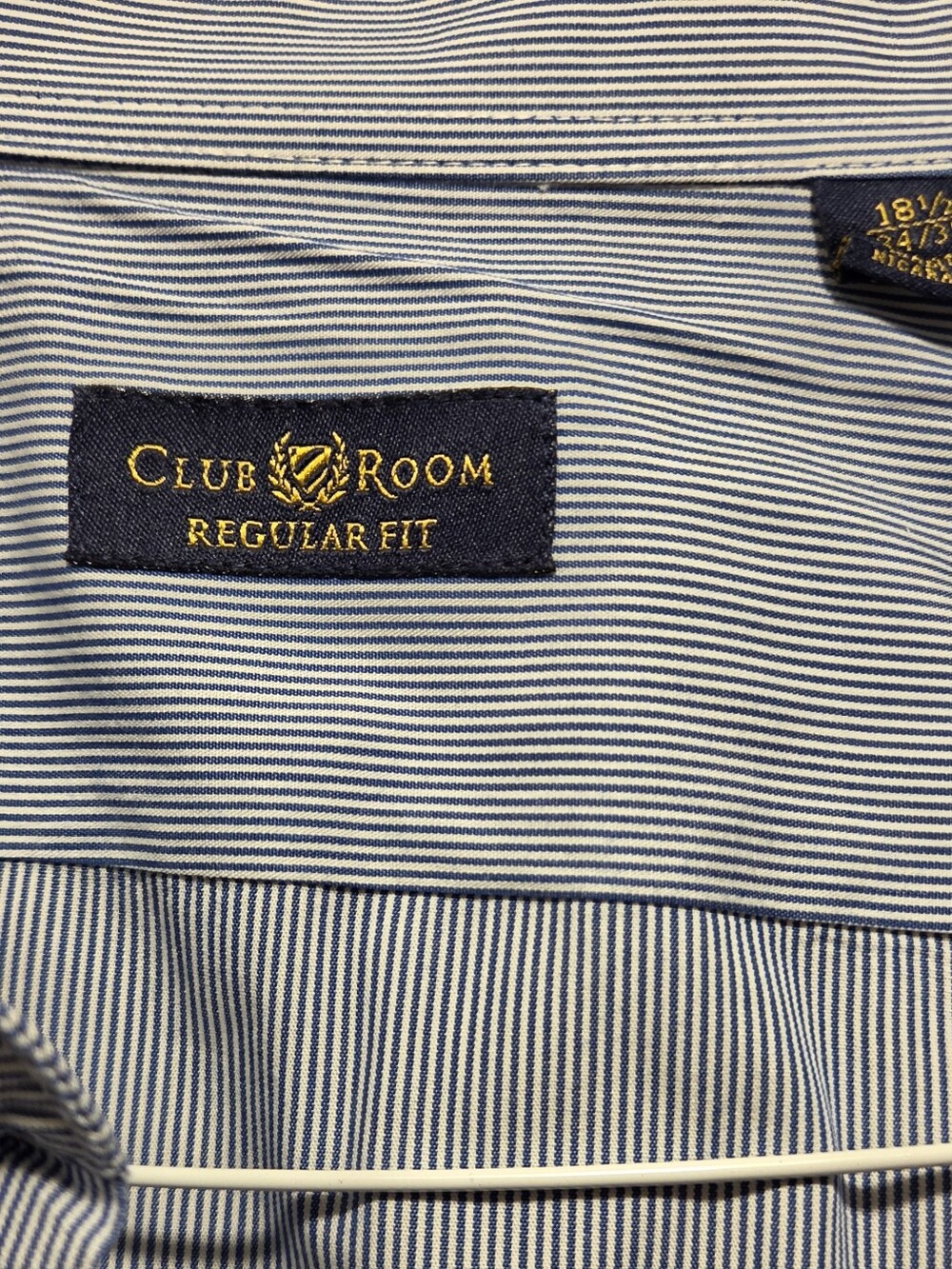Club Room Mens Stripped Dress Shirt Sz18.5"×34/35 NWOT - Picture 5 of 5